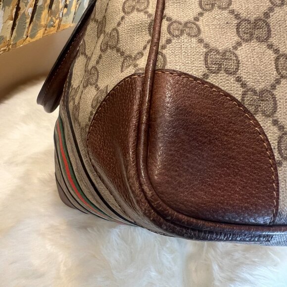 Gucci GG Monogram Supreme Sherryline Ophidia Boston Bag with Ophidia Key Case - Picture 11 of 16